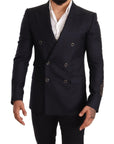 Dolce & Gabbana Elegant Navy Cashmere Silk Blend Blazer