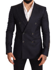 Dolce & Gabbana Elegant Navy Cashmere Silk Blend Blazer