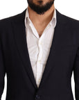 Dolce & Gabbana Elegant Navy Martini Blazer by Renowned Tailors
