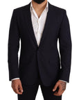 Dolce & Gabbana Elegant Navy Martini Blazer by Renowned Tailors