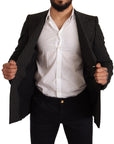 Dolce & Gabbana Elegant Striped Wool Blazer with Silk Lining