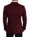 Dolce & Gabbana Elegant Maroon Bordeaux Cashmere Blazer
