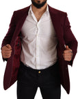 Dolce & Gabbana Elegant Maroon Bordeaux Cashmere Blazer