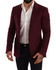 Dolce & Gabbana Elegant Maroon Bordeaux Cashmere Blazer