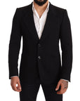 Dolce & Gabbana Elegant Slim Fit Black Cotton Blazer