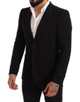 Dolce & Gabbana Elegant Slim Fit Black Cotton Blazer