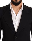Dolce & Gabbana Elegant Slim Fit Black Cotton Blazer