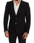 Dolce & Gabbana Elegant Slim Fit Black Cotton Blazer