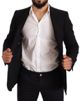 Dolce & Gabbana Elegant Slim Fit Black Cotton Blazer