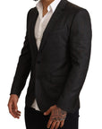 Dolce & Gabbana Elegant Gray Check Martini Blazer