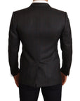 Dolce & Gabbana Elegant Gray Check Martini Blazer