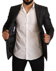 Dolce & Gabbana Elegant Gray Check Martini Blazer