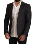 Dolce & Gabbana Elegant Gray Check Martini Blazer