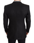 Dolce & Gabbana Elegant Slim Fit Black Linen Blazer