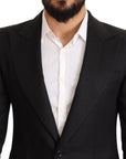 Dolce & Gabbana Elegant Slim Fit Black Linen Blazer