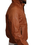 Dolce & Gabbana Elegant Brown Leather Bomber Jacket