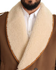 Dolce & Gabbana Elegant Double Breasted Shearling Jacket