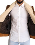 Dolce & Gabbana Elegant Double Breasted Shearling Jacket
