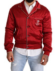Dolce & Gabbana Sumptuous Silk Red Bomber Jacket
