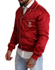 Dolce & Gabbana Sumptuous Silk Red Bomber Jacket