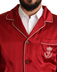 Dolce & Gabbana Sumptuous Silk Red Bomber Jacket