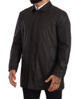 Dolce & Gabbana Elegant Black Trench Coat for Sophisticated Men