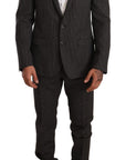 Dolce & Gabbana Elegant Gray Martini Woolen Suit Set