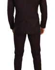 Dolce & Gabbana Elegant Bordeaux Striped Martini Suit