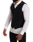 Dolce & Gabbana Elegant Black Cotton Formal Dress Vest