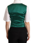 Dolce & Gabbana Elegant Green Silk Blend Waistcoat