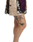 Dolce & Gabbana Floral Jacquard Asymmetrical Mini Skirt