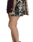 Dolce & Gabbana Floral Jacquard Asymmetrical Mini Skirt