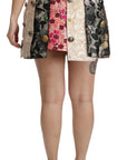 Dolce & Gabbana Floral Jacquard Asymmetrical Mini Skirt