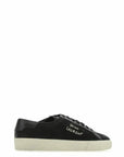 Saint Laurent Sleek Black Canvas & Leather Low-Top Sneakers