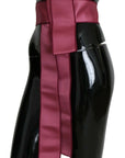 Dolce & Gabbana Elegant Pink Silk Wide Waist Belt