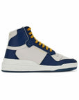 Saint Laurent Elevate Your Style with Mid-Top Blue Luxury Sneakers
