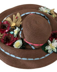 Dolce & Gabbana Elegant Floppy Floral Wide Brim Hat