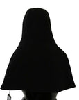 Dolce & Gabbana Elegant Black Hooded Scarf Wrap