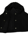 Dolce & Gabbana Elegant Black Hooded Scarf Wrap