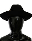 Dolce & Gabbana Elegant Black Lapin Wide Brim Panama Hat