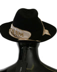 Dolce & Gabbana Elegant Black Lapin Wide Brim Panama Hat