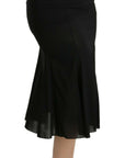 Dolce & Gabbana Chic High Waist Black Silk Blend Skirt