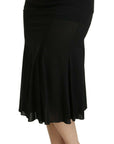 Dolce & Gabbana Chic High Waist Black Silk Blend Skirt