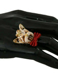 Dolce & Gabbana Elegant Canine Charm Women's Ring