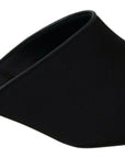 Dolce & Gabbana Chic Black Grosgrain Slide Sandals