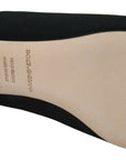 Dolce & Gabbana Chic Black Grosgrain Slide Sandals