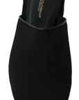 Dolce & Gabbana Chic Black Grosgrain Slide Sandals