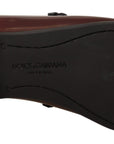 Dolce & Gabbana Elegant Bordeaux Leather Loafers