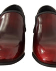 Dolce & Gabbana Elegant Bordeaux Leather Loafers