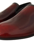 Dolce & Gabbana Elegant Bordeaux Leather Loafers